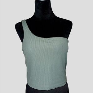 Lululemon Athletica Ribbed Nulu Asymmetrical Yoga Tank